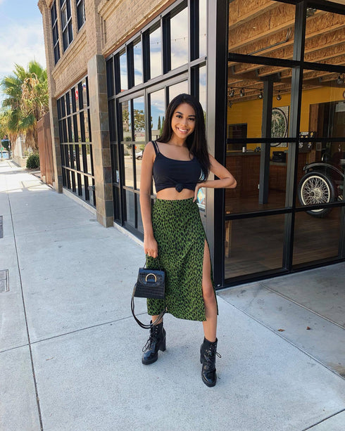 Split long A-line skirt - ROUTINE FASHION